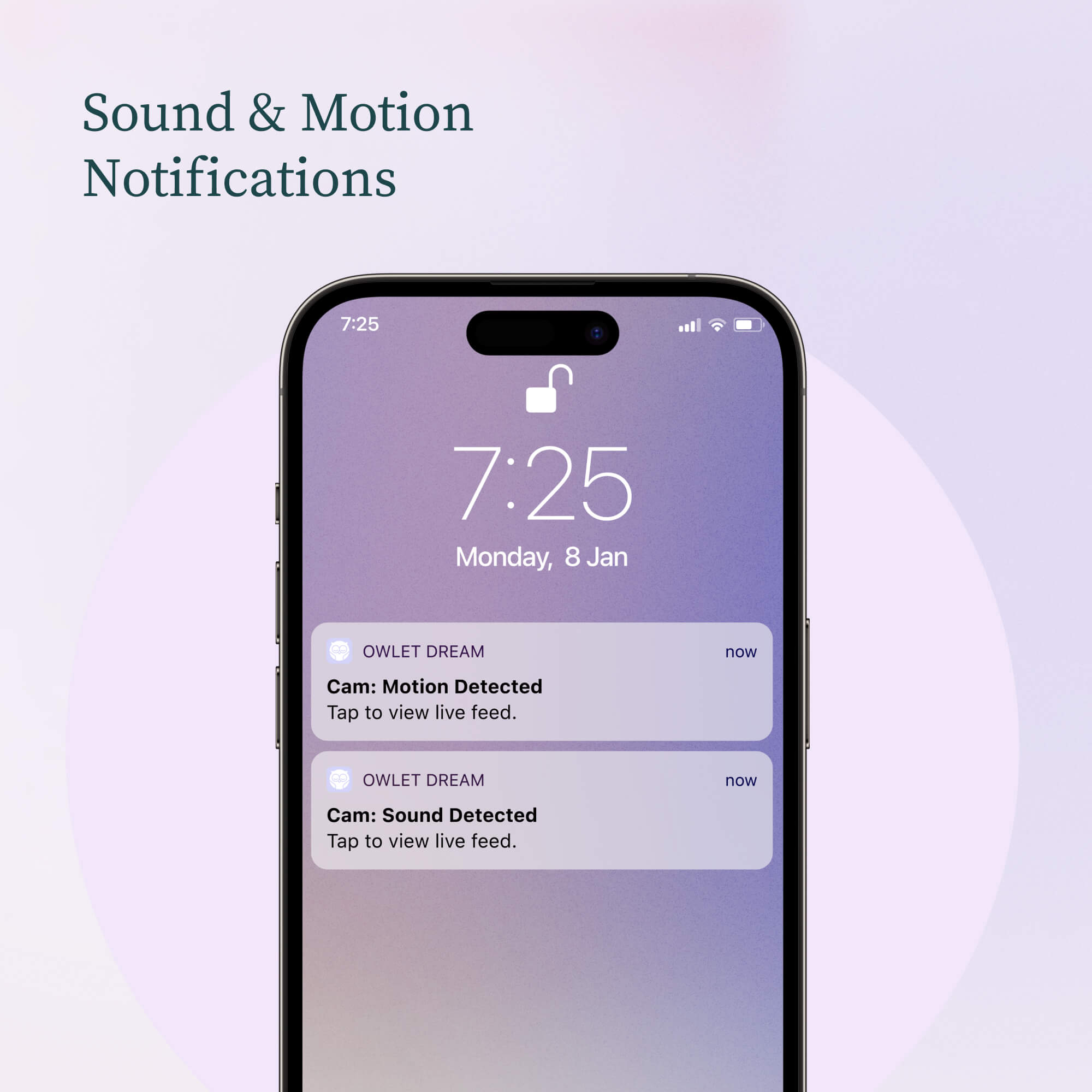 Sound and motion notifications