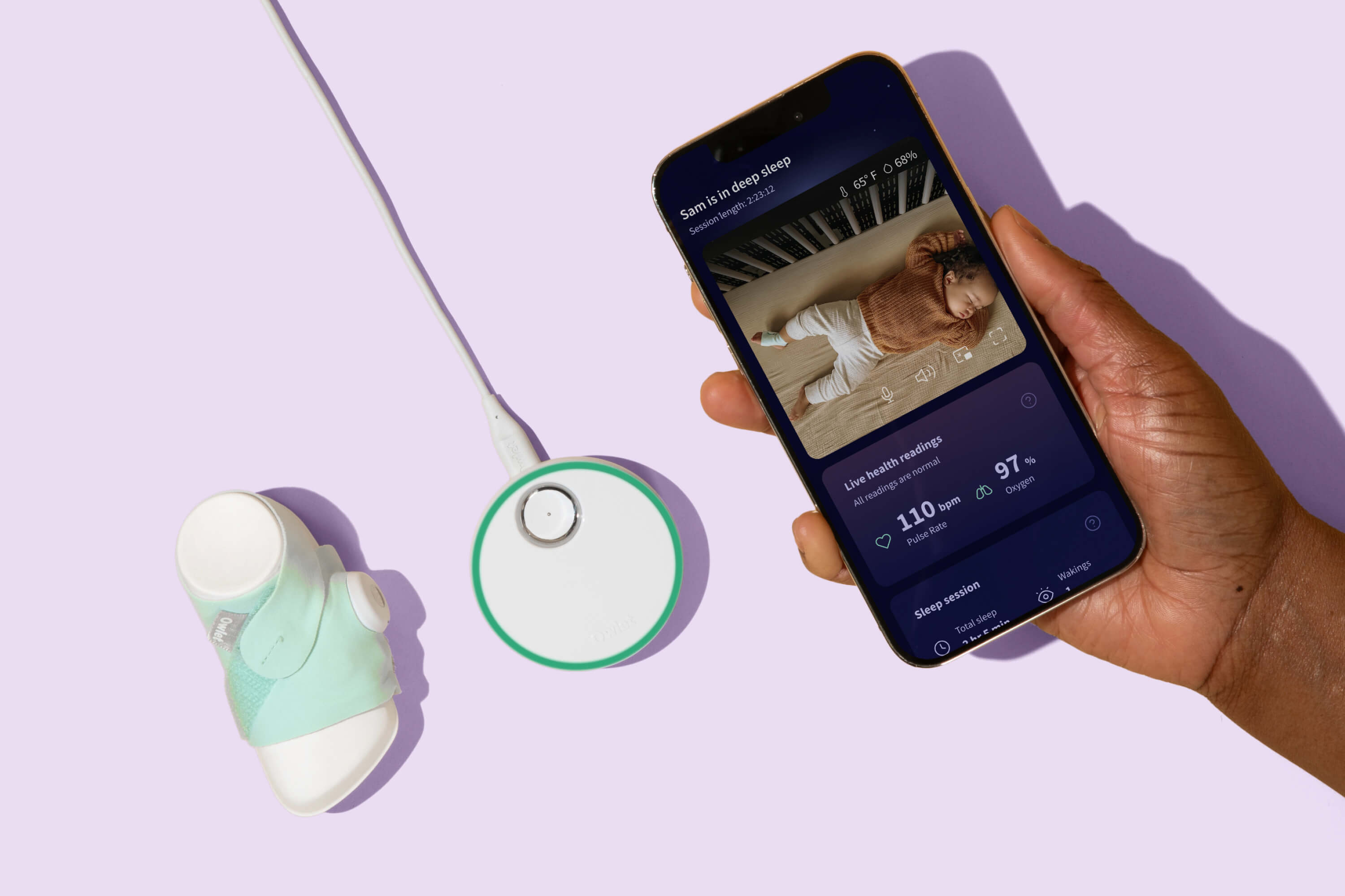 Owlet Babyphone Duo - NOUVEAUTÉ Baby Monitor Smart Sock 3 + Caméra HD Vidéo  Cam - Suivi du Rythme Cardiaque, Oxygène, et Rythmes de Sommeil -  Notifications Sonores et de Mouvement : : Bébé et Puériculture
